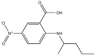 5-nitro-2-(pentan-2-ylamino)benzoic acid Struktur