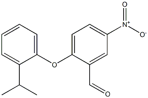 5-nitro-2-[2-(propan-2-yl)phenoxy]benzaldehyde Struktur