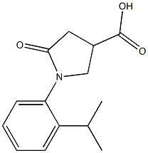 5-oxo-1-[2-(propan-2-yl)phenyl]pyrrolidine-3-carboxylic acid Struktur