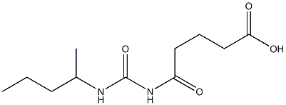 5-oxo-5-[(pentan-2-ylcarbamoyl)amino]pentanoic acid Struktur