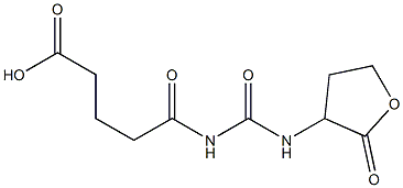 5-oxo-5-{[(2-oxooxolan-3-yl)carbamoyl]amino}pentanoic acid Struktur