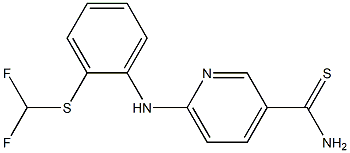 6-({2-[(difluoromethyl)sulfanyl]phenyl}amino)pyridine-3-carbothioamide Struktur