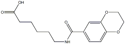 6-(2,3-dihydro-1,4-benzodioxin-6-ylformamido)hexanoic acid Struktur