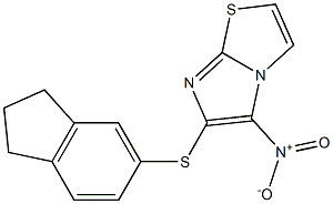 6-(2,3-dihydro-1H-inden-5-ylthio)-5-nitroimidazo[2,1-b][1,3]thiazole Struktur