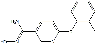 6-(2,6-dimethylphenoxy)-N'-hydroxypyridine-3-carboximidamide Struktur