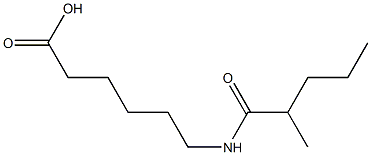 6-(2-methylpentanamido)hexanoic acid Struktur