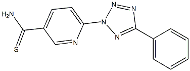 6-(5-phenyl-2H-1,2,3,4-tetrazol-2-yl)pyridine-3-carbothioamide Struktur