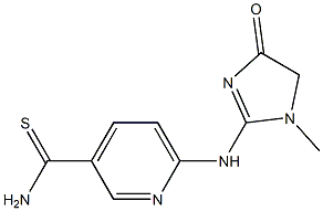 6-[(1-methyl-4-oxo-4,5-dihydro-1H-imidazol-2-yl)amino]pyridine-3-carbothioamide Struktur