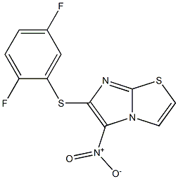 6-[(2,5-difluorophenyl)thio]-5-nitroimidazo[2,1-b][1,3]thiazole Struktur