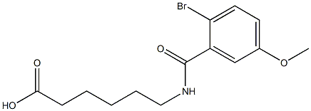 6-[(2-bromo-5-methoxybenzoyl)amino]hexanoic acid Struktur