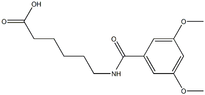 6-[(3,5-dimethoxybenzoyl)amino]hexanoic acid Struktur