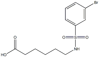 6-[(3-bromobenzene)sulfonamido]hexanoic acid Struktur