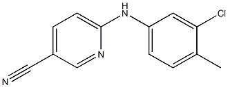 6-[(3-chloro-4-methylphenyl)amino]pyridine-3-carbonitrile Struktur