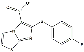 6-[(4-fluorophenyl)thio]-5-nitroimidazo[2,1-b][1,3]thiazole Struktur