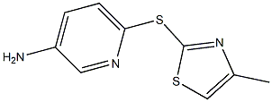 6-[(4-methyl-1,3-thiazol-2-yl)sulfanyl]pyridin-3-amine Struktur