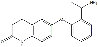 6-[2-(1-aminoethyl)phenoxy]-1,2,3,4-tetrahydroquinolin-2-one Struktur