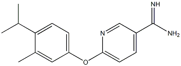 6-[3-methyl-4-(propan-2-yl)phenoxy]pyridine-3-carboximidamide Struktur