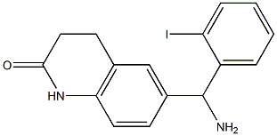 6-[amino(2-iodophenyl)methyl]-1,2,3,4-tetrahydroquinolin-2-one Struktur