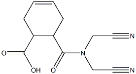 6-[bis(cyanomethyl)carbamoyl]cyclohex-3-ene-1-carboxylic acid Struktur