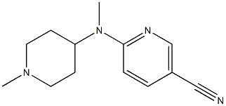 6-[methyl(1-methylpiperidin-4-yl)amino]nicotinonitrile Struktur