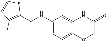 6-{[(3-methylthiophen-2-yl)methyl]amino}-3,4-dihydro-2H-1,4-benzoxazin-3-one Struktur