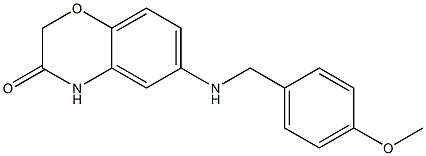 6-{[(4-methoxyphenyl)methyl]amino}-3,4-dihydro-2H-1,4-benzoxazin-3-one Struktur