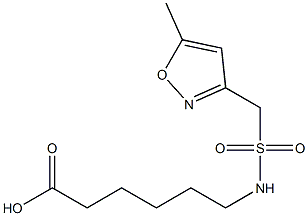 6-{[(5-methyl-1,2-oxazol-3-yl)methane]sulfonamido}hexanoic acid Struktur