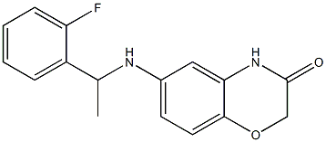 6-{[1-(2-fluorophenyl)ethyl]amino}-3,4-dihydro-2H-1,4-benzoxazin-3-one Struktur