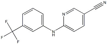 6-{[3-(trifluoromethyl)phenyl]amino}pyridine-3-carbonitrile Struktur