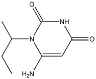 6-amino-1-(butan-2-yl)-1,2,3,4-tetrahydropyrimidine-2,4-dione Struktur