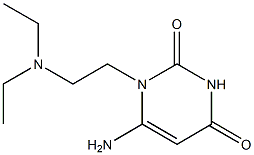 6-amino-1-[2-(diethylamino)ethyl]-1,2,3,4-tetrahydropyrimidine-2,4-dione Struktur