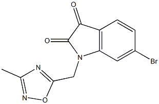 6-bromo-1-[(3-methyl-1,2,4-oxadiazol-5-yl)methyl]-2,3-dihydro-1H-indole-2,3-dione Struktur