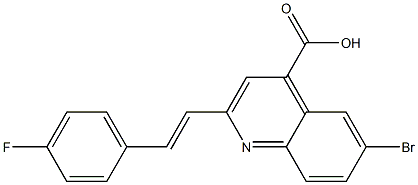 6-bromo-2-[(E)-2-(4-fluorophenyl)vinyl]quinoline-4-carboxylic acid Struktur