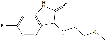 6-bromo-3-[(2-methoxyethyl)amino]-2,3-dihydro-1H-indol-2-one Struktur