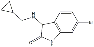 6-bromo-3-[(cyclopropylmethyl)amino]-2,3-dihydro-1H-indol-2-one Struktur