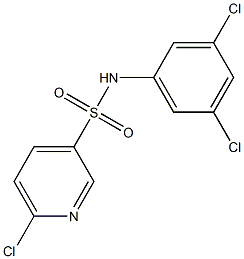 6-chloro-N-(3,5-dichlorophenyl)pyridine-3-sulfonamide Struktur