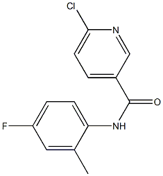 6-chloro-N-(4-fluoro-2-methylphenyl)pyridine-3-carboxamide Struktur