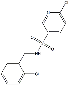 6-chloro-N-[(2-chlorophenyl)methyl]pyridine-3-sulfonamide Struktur