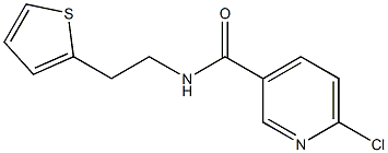 6-chloro-N-[2-(thiophen-2-yl)ethyl]pyridine-3-carboxamide Struktur