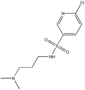 6-chloro-N-[3-(dimethylamino)propyl]pyridine-3-sulfonamide Struktur