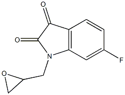 6-fluoro-1-(oxiran-2-ylmethyl)-2,3-dihydro-1H-indole-2,3-dione Struktur