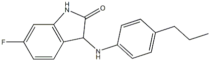 6-fluoro-3-[(4-propylphenyl)amino]-2,3-dihydro-1H-indol-2-one Struktur