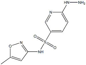 6-hydrazinyl-N-(5-methyl-1,2-oxazol-3-yl)pyridine-3-sulfonamide Struktur