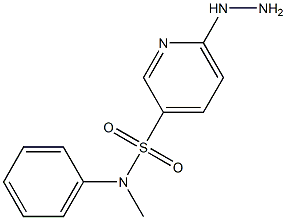 6-hydrazinyl-N-methyl-N-phenylpyridine-3-sulfonamide Struktur