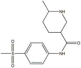 6-methyl-N-[4-(methylsulfonyl)phenyl]piperidine-3-carboxamide Struktur