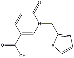 6-oxo-1-(thiophen-2-ylmethyl)-1,6-dihydropyridine-3-carboxylic acid Struktur