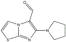 6-pyrrolidin-1-ylimidazo[2,1-b][1,3]thiazole-5-carbaldehyde Struktur