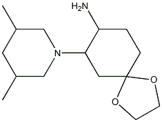 7-(3,5-dimethylpiperidin-1-yl)-1,4-dioxaspiro[4.5]dec-8-ylamine Struktur