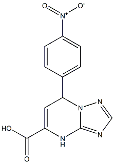 7-(4-nitrophenyl)-4,7-dihydro[1,2,4]triazolo[1,5-a]pyrimidine-5-carboxylic acid Struktur