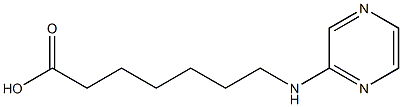 7-(pyrazin-2-ylamino)heptanoic acid Struktur